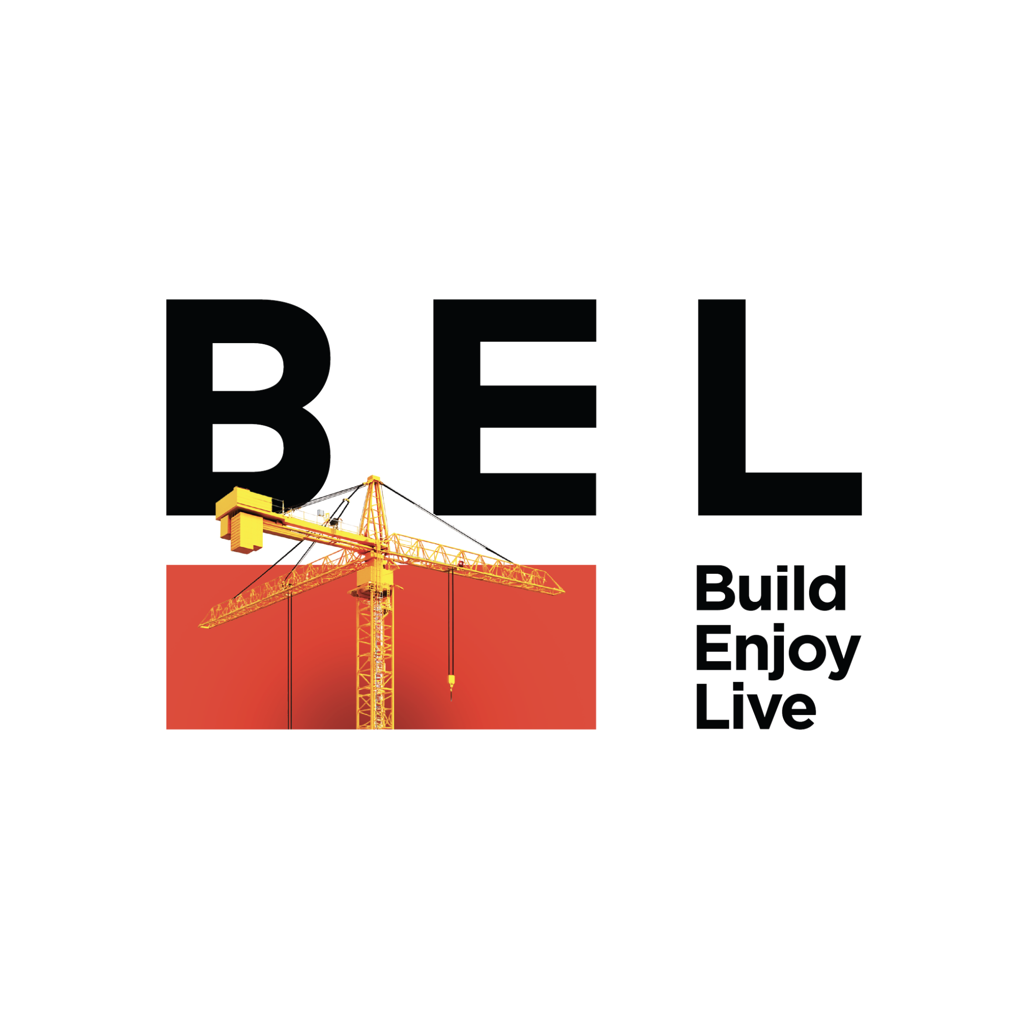 Logo BEL con gru da cantiere